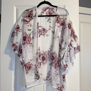 Sheer Floral Kimono